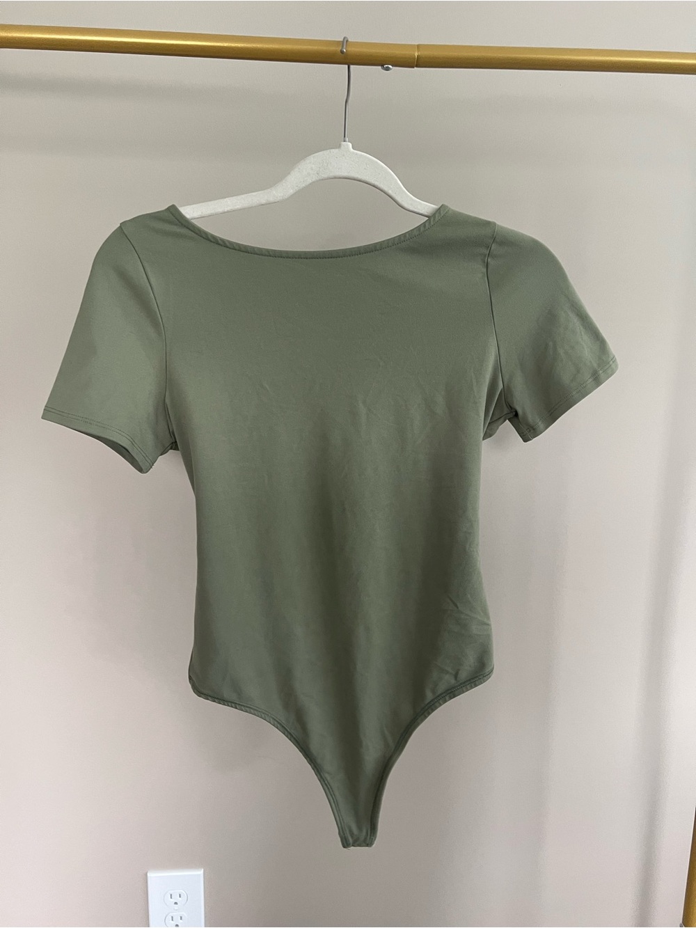 Women’s butter soft Olive Green Short Sleeve Bodysuit